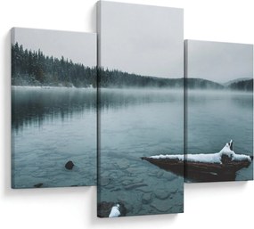 Tablou - lacul nordic înghețat (90x60 cm)