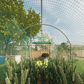 Outsunny Seră de Grădină Tunnel Suprafață Sol 8 m² 4L x 2l x 2,05H m cadru Tubular Ușă dublă cu fermoar 6 ferestre rulante verde | Aosom Romania