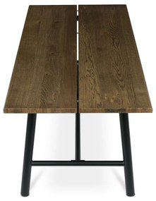 Masă de sufragerie din lemn masiv 180 x 90 cm, nuc