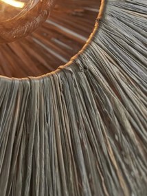 Aplica de perete eco din rafie Panama octogon L, gri inchis