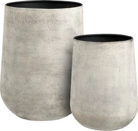 Ghiveci decorativ Hou, bej antic, set de 2 - House Nordic