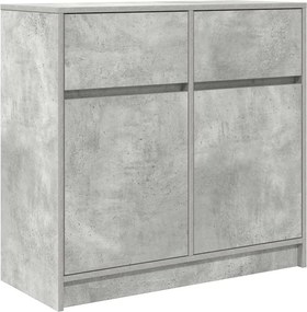 vidaXL Bufetă cu sertar Gri beton 80x34x76 cm Lemn prelucrat