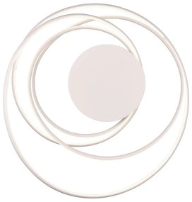 Plafonieră albă LED cu abajur din metal Nala – Trio Select