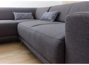 Colțar gri extensibil/cu spațiu de depozitare (cu colț pe partea stângă/în formă de ”L”) Classy Sophie – Miuform