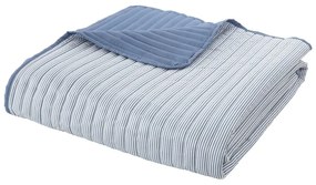 Cuvertură albastră matlasată 220x230 cm Stripe – Catherine Lansfield