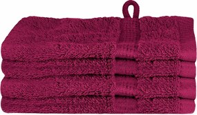 vidaXL Prosop pentru musafiri SOLUND 4 pcs Bordo 15 x 21 cm 550 gsm