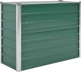 vidaXL Strat înălțat de grădină, verde, 100x40x77 cm, oțel galvanizat