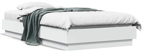 839630 vidaXL Cadru de pat, alb, 90x190 cm, lemn prelucrat