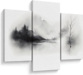 Tablou - pictură cu cerneală de peisaj (90x60 cm)