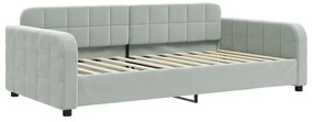 354065 vidaXL Cadru de pat, gri deschis, 100x200 cm, catifea