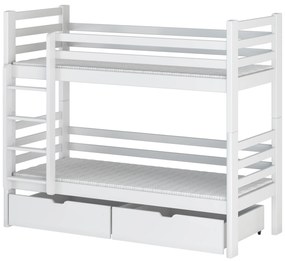 Zondo Pat pentru copii 90 x 200 cm Paul (cu somieră și sp. depozitare) (Alb). 1013579