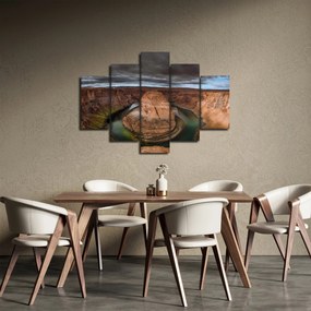 Tablou cu lac în stânci (150x105 cm)