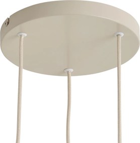 Lampă suspendată modernă bej cu abajur rotund cu 3 lumini - Concerto