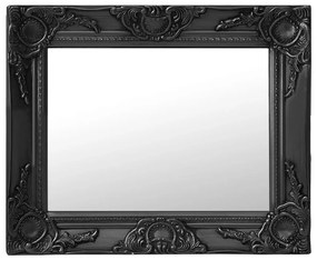 vidaXL Oglindă de perete în stil baroc, negru, 50 x 40 cm