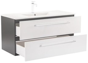 Dulap inferior Vario Clam 100 cu lavoar antracit-alb