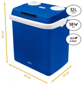 Geantă frigorifică electrică First Austria FA-5170-BU, 58W, 32 L, clasa E, separator intern, 12/220/240 V, albastru/alb