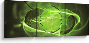 Tabloul modern abstract (cu ceas) (90x30 cm)