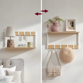 Set de rafturi de perete E1083 WT, alb, 2 buc.