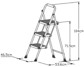 Lamart LT8097 scări Eurostep, 3 trepte