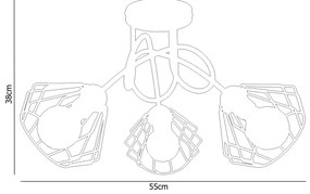 Lustră aplicată CEED 3xE27/60W/230V
