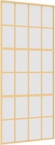 vidaXL Ușă glisantă, auriu, 90x205 cm, sticlă ESG mată și aluminiu
