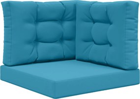 vidaXL Perna pentru canapea de exterior 3 pcs Albastru regal Poliester