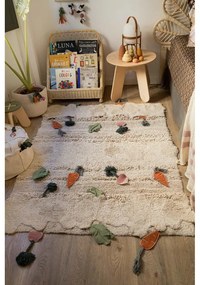 Coș de jucării pentru copii crem din material textil ø 30x23 cm Veggies – Lorena Canals