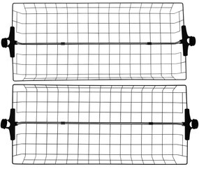 Wenko Set de 2 coșuri din sârmă Herkules, negru