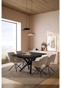 Masă de dining extensibilă cu blat din piatră cu blat suplimentar 90x150 cm Arlene – Marckeric