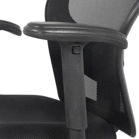 Scaun ergonomic OFF 989 negru, brațe reglabile și suport lombar