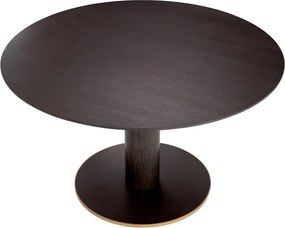 Masa rounda design LUX Astro 132cm, Mocha oak