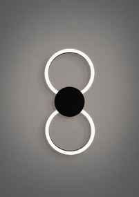 Eglo 902124 - Aplică de perete VENTICELLO, LED/20W/230V + LED/0,91W, neagră