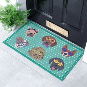 Covoraș de intrare 40x70 cm Dogs on Polka Dots – Artsy Doormats