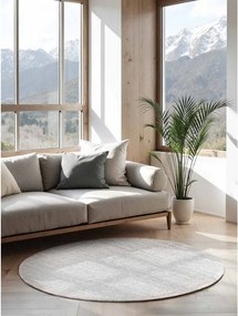 Covor gri deschis reversibil/țesut manual rotund din iută ø 160 cm Bouclé Jaipur – Hanse Home