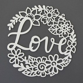 DUBLEZ | Coroniță decorativă din lemn pentru ușă - Love