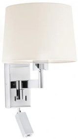 Aplica cu reader LED stil clasic design elegant ARTIS crom/alb