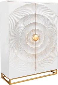 Bufet/ Bar design vintage GOLDEN SUNSET 140cm Mango alb