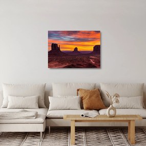 Tablou pe sticlă - Monumentul Valley în Arizona (70x50 cm)