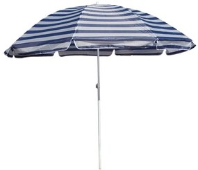 Happy Green Umbrelă de plajă cu dungi albastre,230 cm