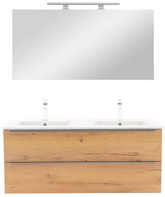 Mobilier complet de baie Vario Trim 120, stejar alb