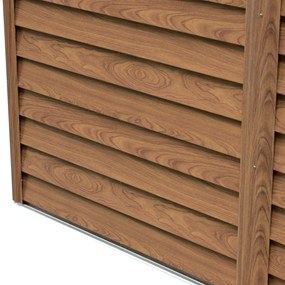 Outsunny Magazie de Grădină cu Uși Glisante, Magazie pentru Scule cu Structură din Oțel, 152x235,7x208,7 cm, Lemn Natural | Aosom Romania