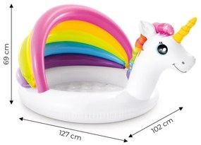 Piscină pentru copii cu motiv de unicorn