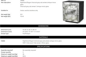 Noptiera design deosebit LUX Bogart