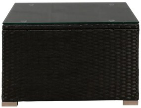 Jusky Set ratan de gradina Punta Cana L - perne negre/antracit