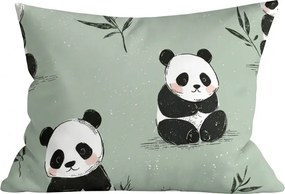 Set lenjerie de pat din microfibra PANDA RELAX mentol + husa pentru perna 50 x 70 cm GRATUIT