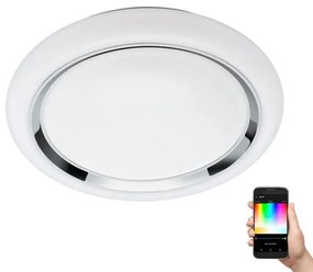 Eglo 96686 - Plafonieră LED RGBW CAPASSO-C, dimabil, 17W, 230V