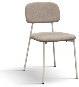 SET 4 Scaune BETO ,tesatura ,structura metalica - BEJ - STANDARD