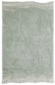 Covor de joacă pentru copii verde mentă din bumbac 90x130 cm Waves – Lorena Canals