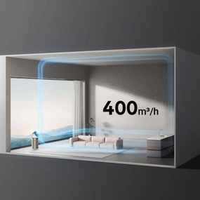 Purificator de aer Dreame AirPursue PM20 CVF14A, 48 m², funcții automate, încălzire, sterilizare cu plasmă și UVC, TVOC, LCD, HEPA, alb/bronz