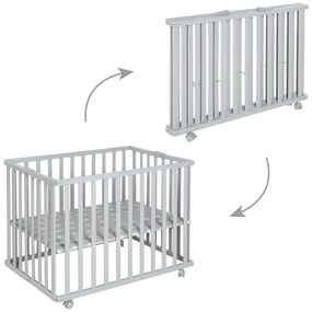 Țarc pentru copii gri 100x75 cm – Roba